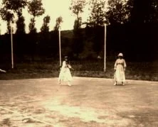 V0429 - Veules-les-Roses, tennis, Suzanne Lefévre