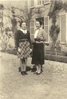 Tante Suzon et sa fille Brigitte (13 ans), en 1939