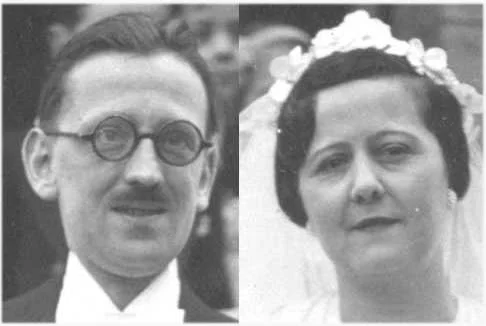 Yvonne et André Liébaut le jour de leur mariage