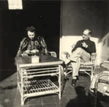 Tante Maine et Toutouni, au club nautique de San Fernando, juillet 1947