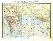 Carte des guerres d'Orient en 1912