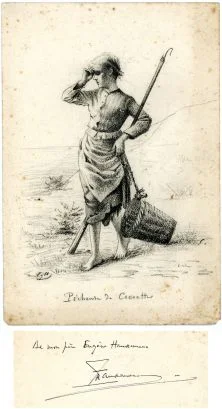 Original dessiné par Eugène Hausermann vers 1918. Au dos une mention autographe de son fils Jean, surnommé familièrement Totoni ou Toutouni par ses soeurs et ses neveux Chedal-Anglay et Cordelle.