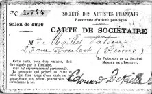 carte de 1896, Salon des Artistes