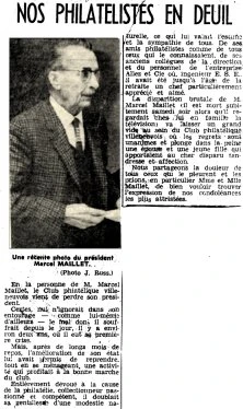 Décès de Marcel Maillet à Villeneuve sur Lot en 1968