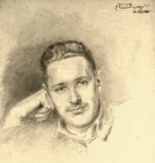 Portrait du Capitaine Rougier, par un de ses soldats marocain (tableau à Dampierre) - 1920