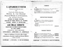 Ce petit livret indique pour la ville de Reims les jours de réception des différentes personnalités. On y voit sur cette page que Mr Maillet, ingénieur des Ponts et chaussées recevait le vendredi au 20 rue Werlé