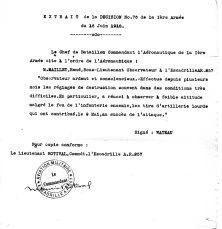 Citation de René, le 16 juin 1918