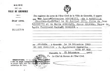 Acte de décès de Catherine, le 14 déc 1960