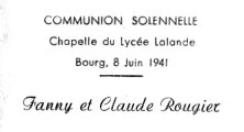 Première Communion de Fanny et Claude