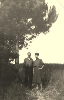 Grand-Père et Claude, Dampierre vers 1950