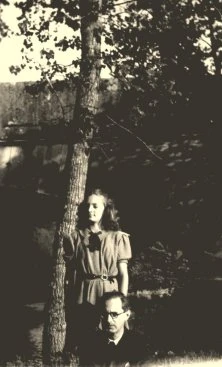 Claude et son père Maurice Rougier, 1943 à Bourg