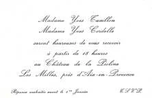 l'invitation au château de la Pioline, aux Milles