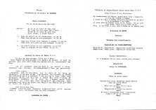 Livret de chants, pages 1 et 2