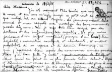 Carte écrite par Jean-Paul à Madame Rougier, février 1955