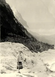 Claude sur un glacier