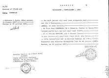 Acte de naissance d'Odile, avec mention de son décès (acte reconstitué à Nantes, au service d'Etat Civil des Français nés à l'étranger)