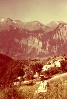 Au cours de la descente de l'Alpe d'Huez vers Huez