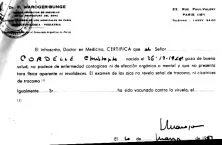 Certificat Médical de Christophe