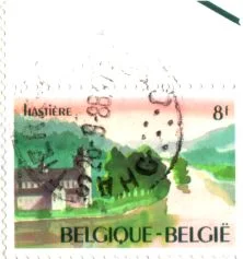 l'église d'Hastière sur un timbre poste